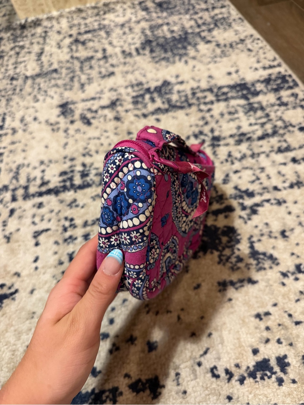 Vera Bradley Quilted Paisley Cosmetic Bag - Pink - Picture 7 of 7